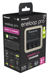 Panasonic Ladegerät Smart & Quick Charger BQ-CC55E + 4x Eneloop Pro AA Akku