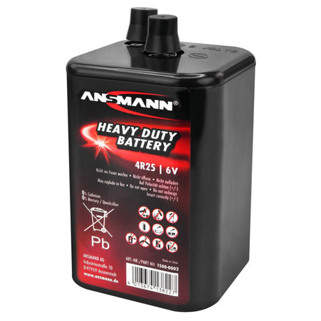 Ansmann 9000mAh, 4R25, 430 Blockbatterie, Typ 4R25C Batterie, Lampenbatterie 6 Volt