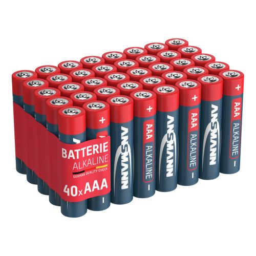 Ansmann Alkaline Batterie Micro AAA, LR03, 1,5 Volt, 40er Sparpack, perfekt für den alltäglichen Gebrauch