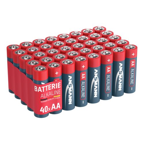 Ansmann Alkaline Batterie Mignon AA, LR6, 1,5 Volt, 40er Sparpack, perfekt für den alltäglichen Gebrauch
