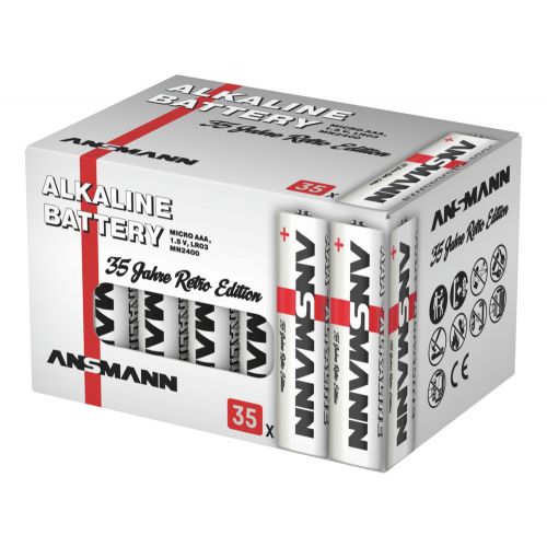 Ansmann Alkaline Batterien Micro AAA LR3, passend zur 35 Jahre Jubiläumsedition, 1,5 V(35 St.)