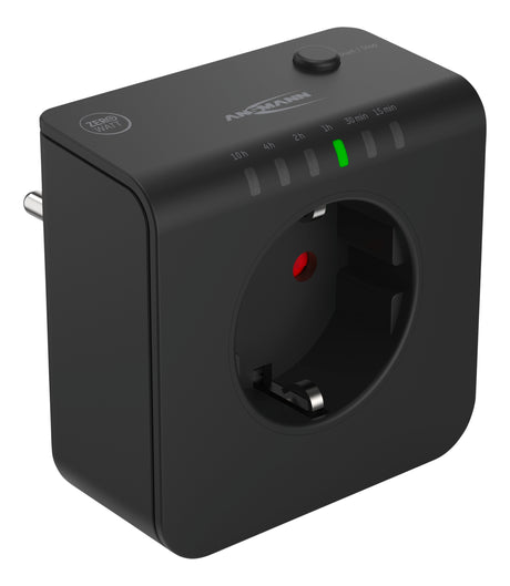 Ansmann Energiespar-Steckdose AES 1.4, zeitgesteuerte Countdown-Steckdose mit ZeroWatt Technologie