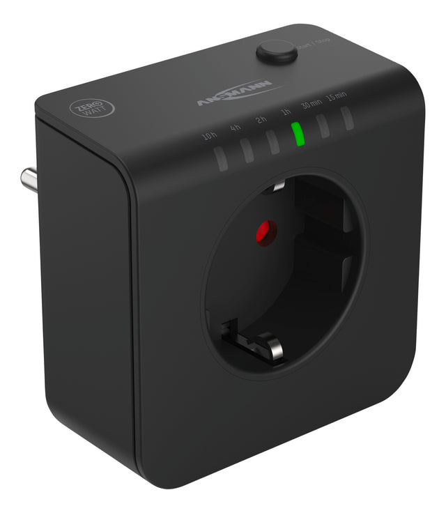 Ansmann Energiespar-Steckdose AES 1.4, zeitgesteuerte Countdown-Steckdose mit ZeroWatt Technologie