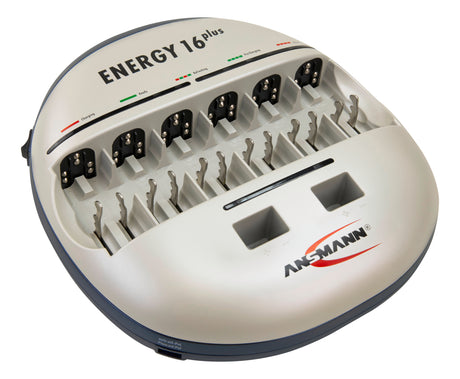 Ansmann Energy 16 plus Lade- und Pflegestation für 1-12 Micro AAA, Mignon AA Akkus