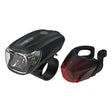 Ansmann Fahrradbeleuchtungs-Set, LED-Frontscheinwerfer und LED-Rückleuchte, StVO zugelassen, wiederaufladbar