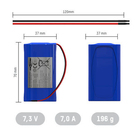 Ansmann Lithium-Ionen Akkupack 7,27 V/7000 mAh/2S2P, ideal für mobile Anwendungen
