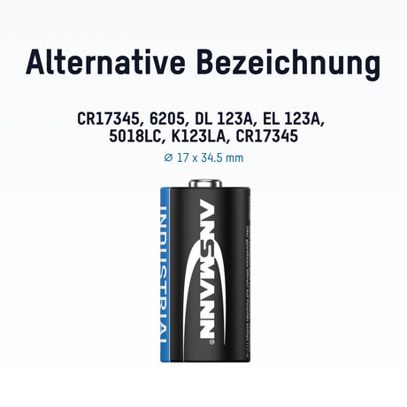 Ansmann Lithium Batterie CR123A / CR17335, 3 Volt, 10er Sparpack, perfekt für den alltäglichen Gebrauch