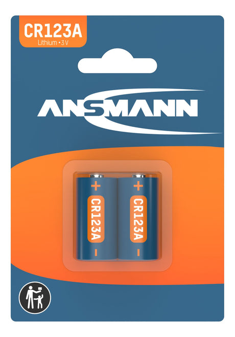Ansmann Lithium Batterie CR123A, CR17335, 3 Volt, 2 Stück