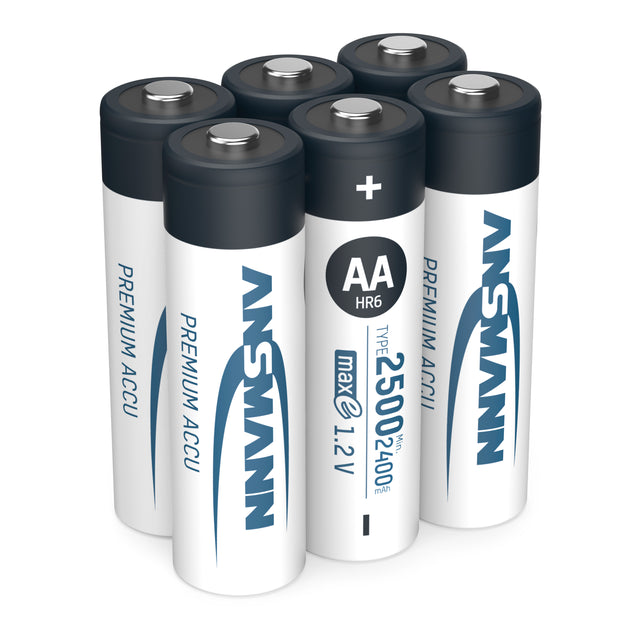 Ansmann Photo NiMH Akku Mignon AA, 2400 mAh, 1,2 Volt, 6er Sparpack, perfekt für Digitalkameras und Blitzgeräte