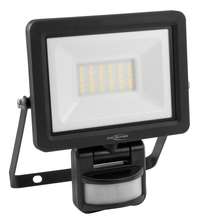 Ansmann WFL20W-S LED-Wandstrahler mit PIR Bewegungsmelder, kabelgebunden, 20 W