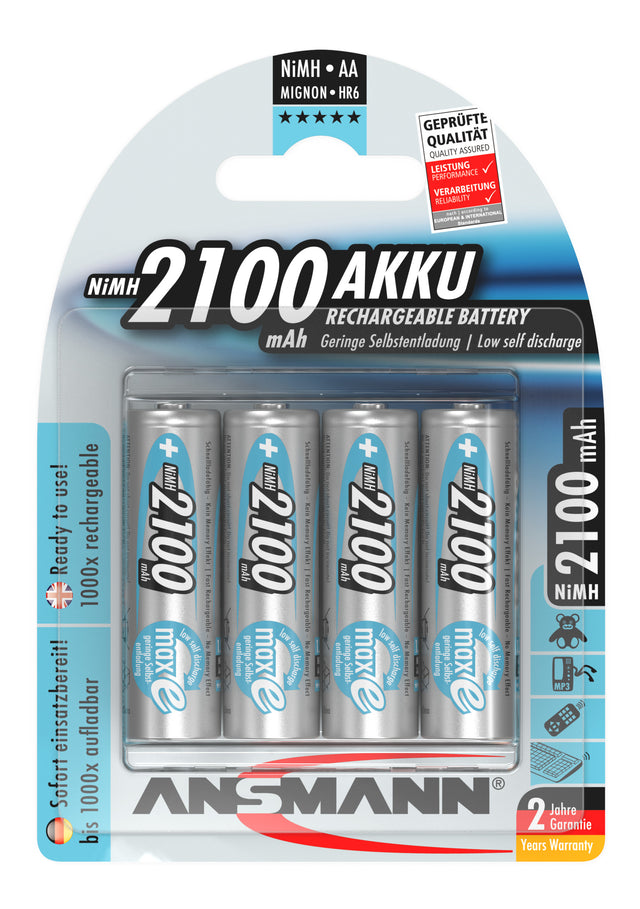 Ansmann maxE NiMH-Akku Mignon 2100mAh 4er-Blister