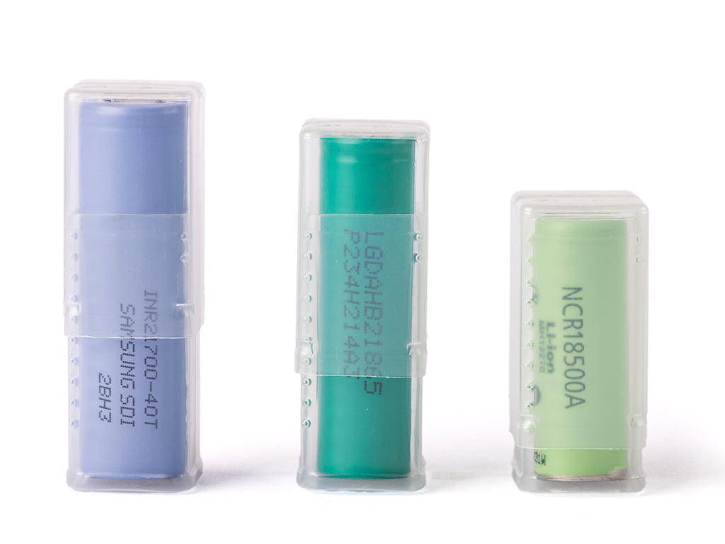 AccuCell Flexible Aufbewahrungsbox für 1 Stück Akku 21700, 20700, 18650, 18500