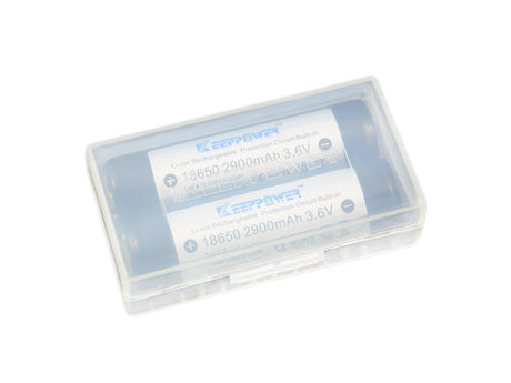Keeppower Aufbewahrungsbox M2 für 2x 18650 geschützte Akkus bzw. 4x 18350