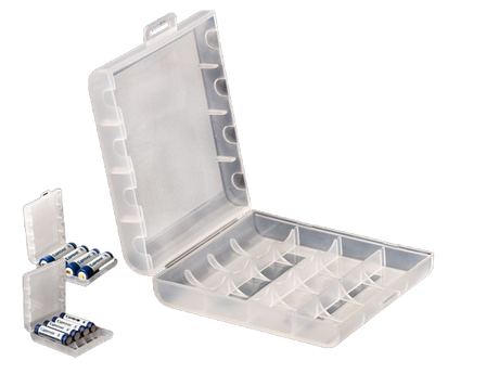 Keeppower Aufbewahrungsbox für 4x 14500 (AA) oder 4x 10440 (AAA) transparent