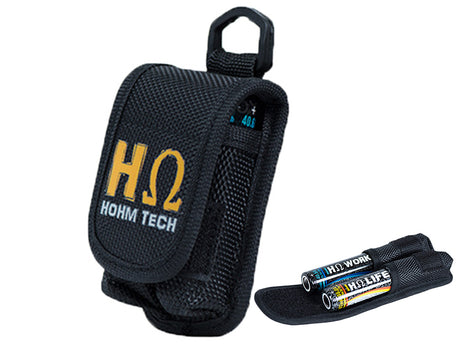 Hohmtech Aufbewahrungstasche für 18650 und 21700 Akkus aus gewebten Kunststofffasern