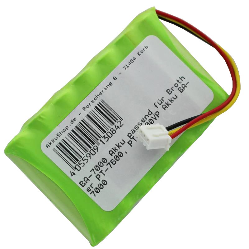 AccuCell Akku passend für Brother PT-7600, PT-7600VP Akku BA-7000