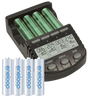 AccuCell Schnelladegerät mit LCD-Display + 4x Panasonic eneloop Standa