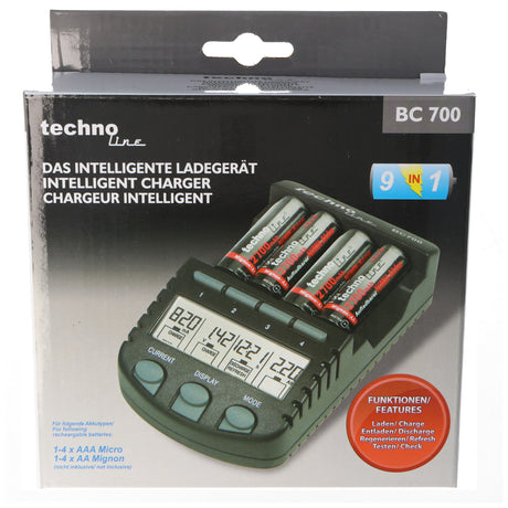 Technoline Schnellladegerät BC-700 ALPHA700 inkl. Akkus mit 2100mAh