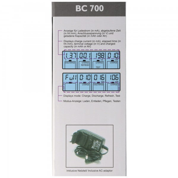 Technoline BC 700 Akku-Ladegerät schwarz mit 4x Panasonic eneloop Standard HR-4UTG und AccuCell AkkuBox AAA Micro