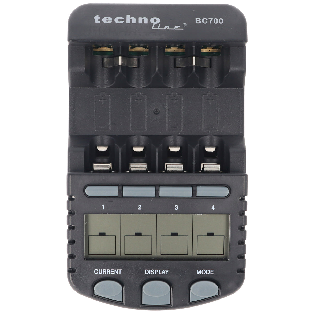 Technoline BC-700 Schnell-Ladegerät mit LCD-Display und Entladefunktion