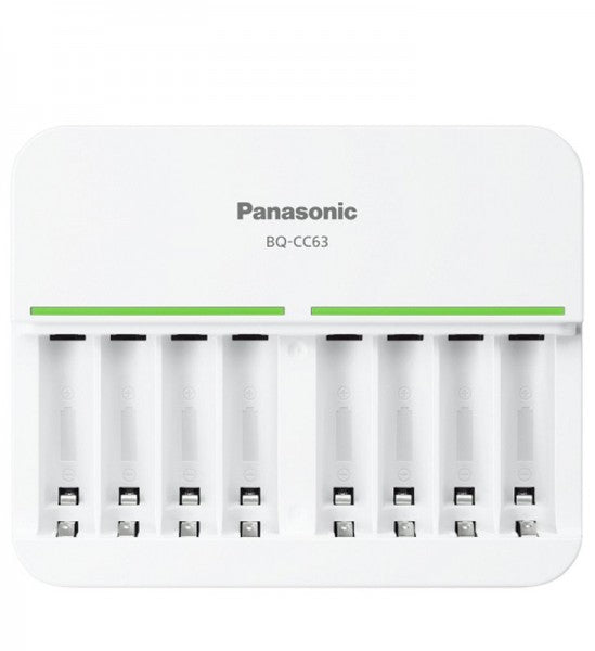 8fach Panasonic Schnell-Ladegerät 5 Stunden für 8 NiMH Akkus Micro AAA und Mignon AA