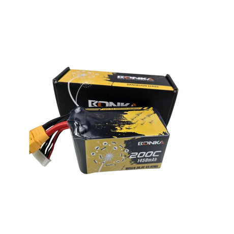 Bonka Lipo Akku 1450mAh 29,6V 200C/400C FPV XT90 Antiblitz