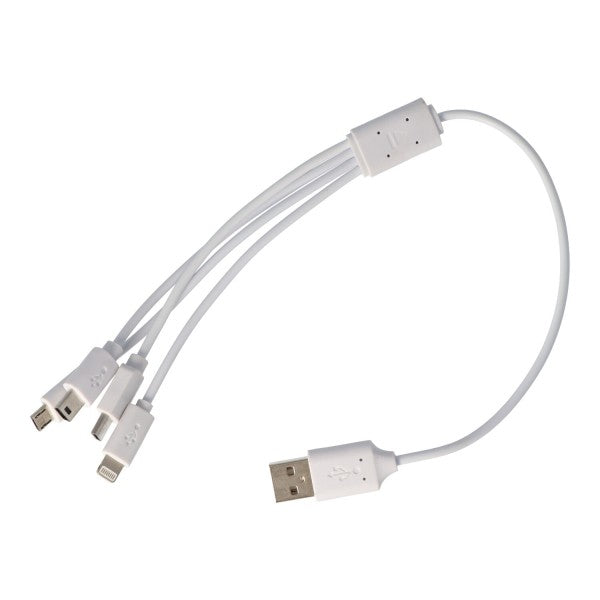 AccuCell USB-Ladekabel 4 in 1 USB-C, Mini-USB, Micro-USB und 8 Pin Stecker
