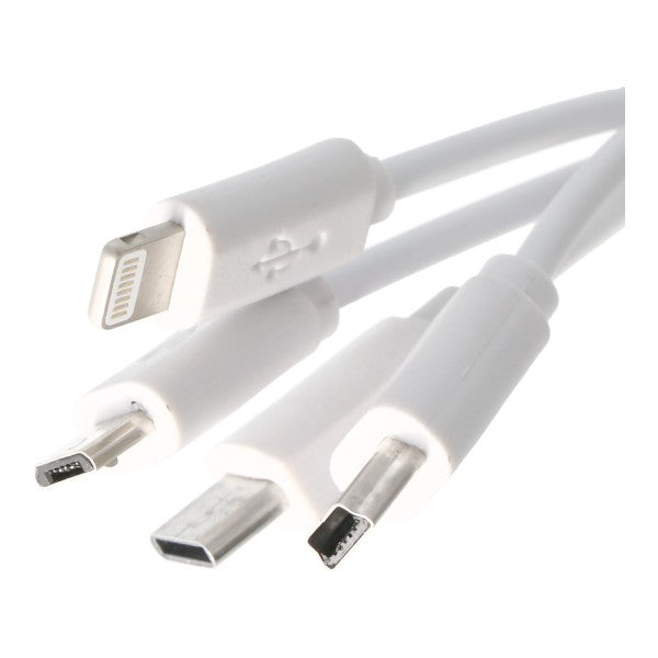 AccuCell USB-Ladekabel 4 in 1 USB-C, Mini-USB, Micro-USB und 8 Pin Stecker