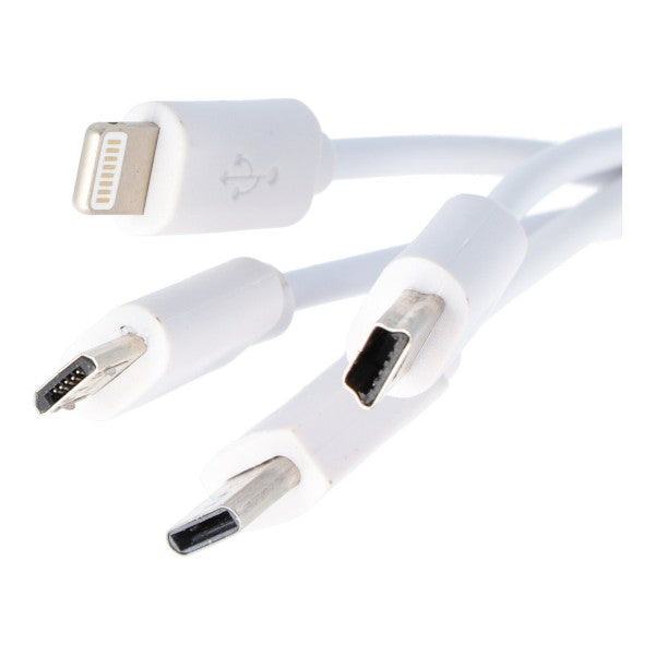 AccuCell USB-Ladekabel 4 in 1 USB-C, Mini-USB, Micro-USB und 8 Pin Stecker