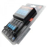 Panasonic eneloop Ladegerät BQ-CC65 inkl. LCD-Display, 4 eneloop Pro AA Mignon, AccuCell Box Blue