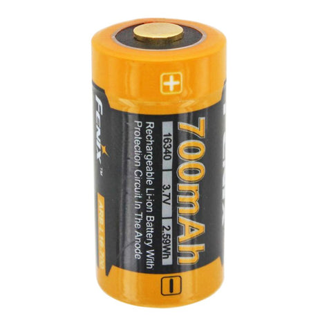 AccuCell CR123 A Li-Ion Akku mit 3,7 Volt, 760mAh 2 Stück und LCD-Schnell-Ladegerät