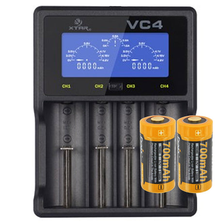 AccuCell LCD-Schnell-Ladegerät für 1,2,3 oder 4 Stück Li-ion oder NiMH Akku