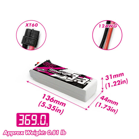 CNHL 3300mAh 14,8V 4S LiPo-Akku 40C mit XT60-Stecker