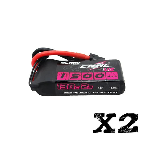 CNHL Black Series 1500 mAh 7,4 V 2S 130C LiPo-Akku mit XT60-Stecker (2 St.)