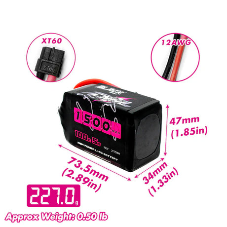 CNHL Black Series 1500mAh 5S 18,5V 100C LiPo-Akku mit XT60-Stecker