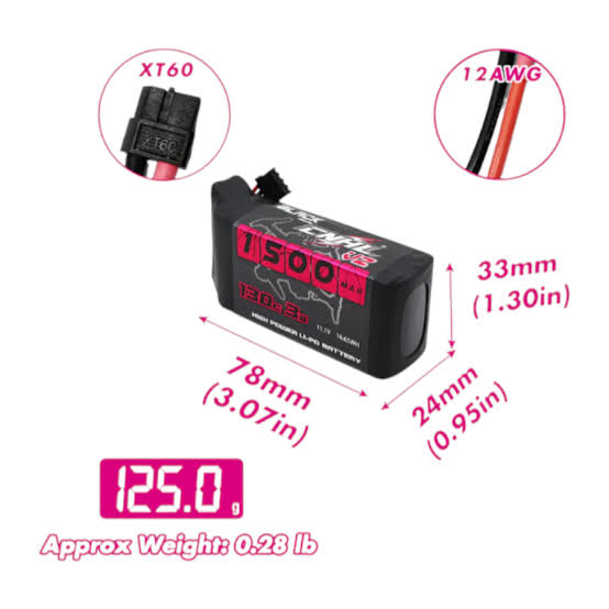 1500mAh / 3S / XT60