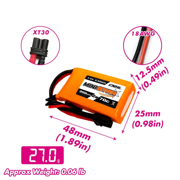 350mAh / 2S / XT30