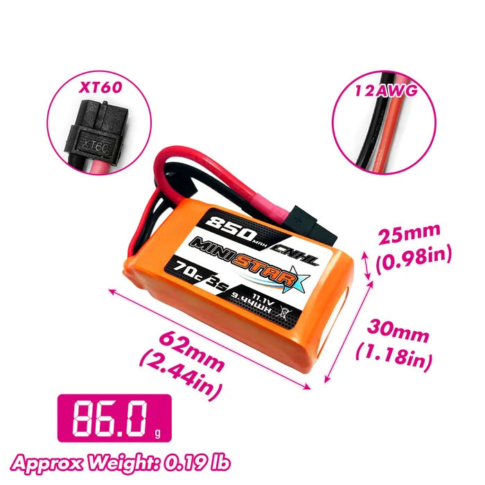 850mAh / 3S / XT60