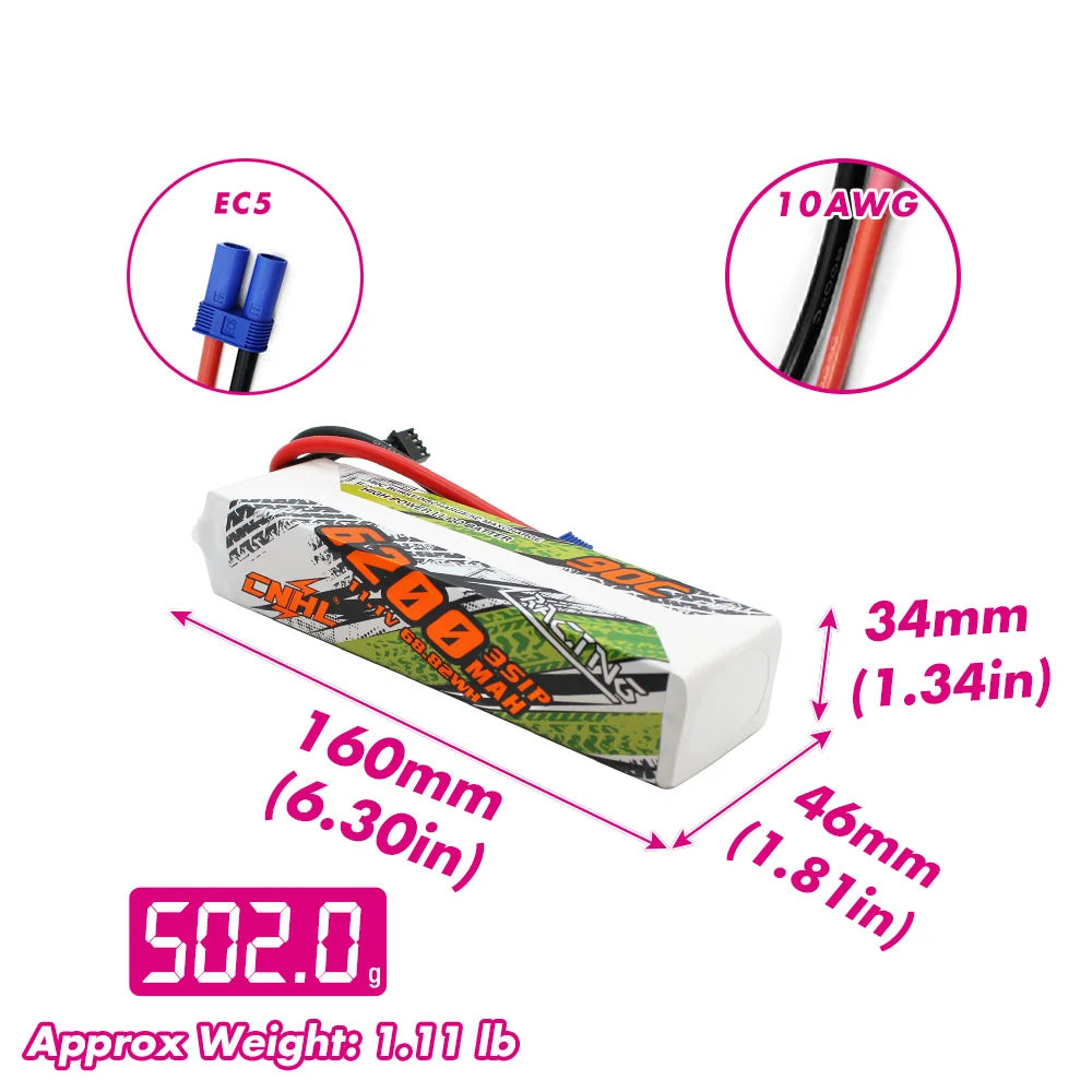 6200mAh / 3S / EC5