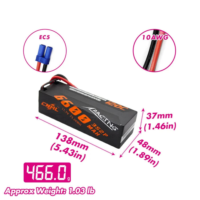 6600mAh / 3S / EC5