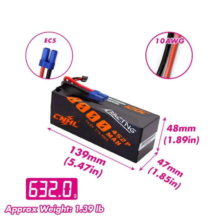 8000mAh / 4S / EC5