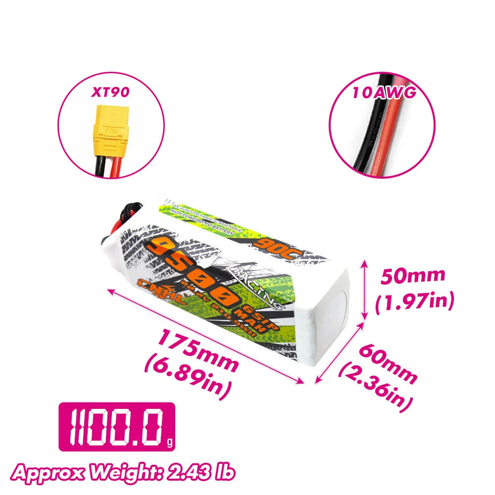 9500mAh / 6S / XT90