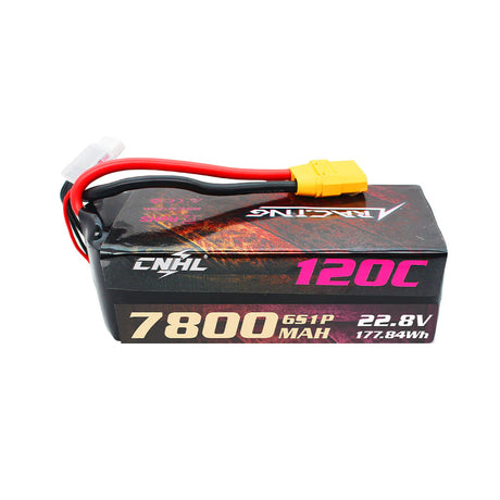 CNHL Racing Series LiHV 7800mAh 22,8 V 6S Lipo-Akku 120C mit XT90-Stecker