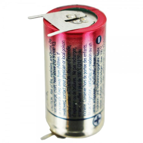 Panasonic CR123A Batterie mit 3er Printanschluss 1er Print Plus und 2er Print - Kontakt, Spannung 3 Volt