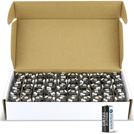 everActive CR123 Lithium Photo Batterie, 3V max. 1500mAh, 34,5 x 17mm, CR123A (50 st. )