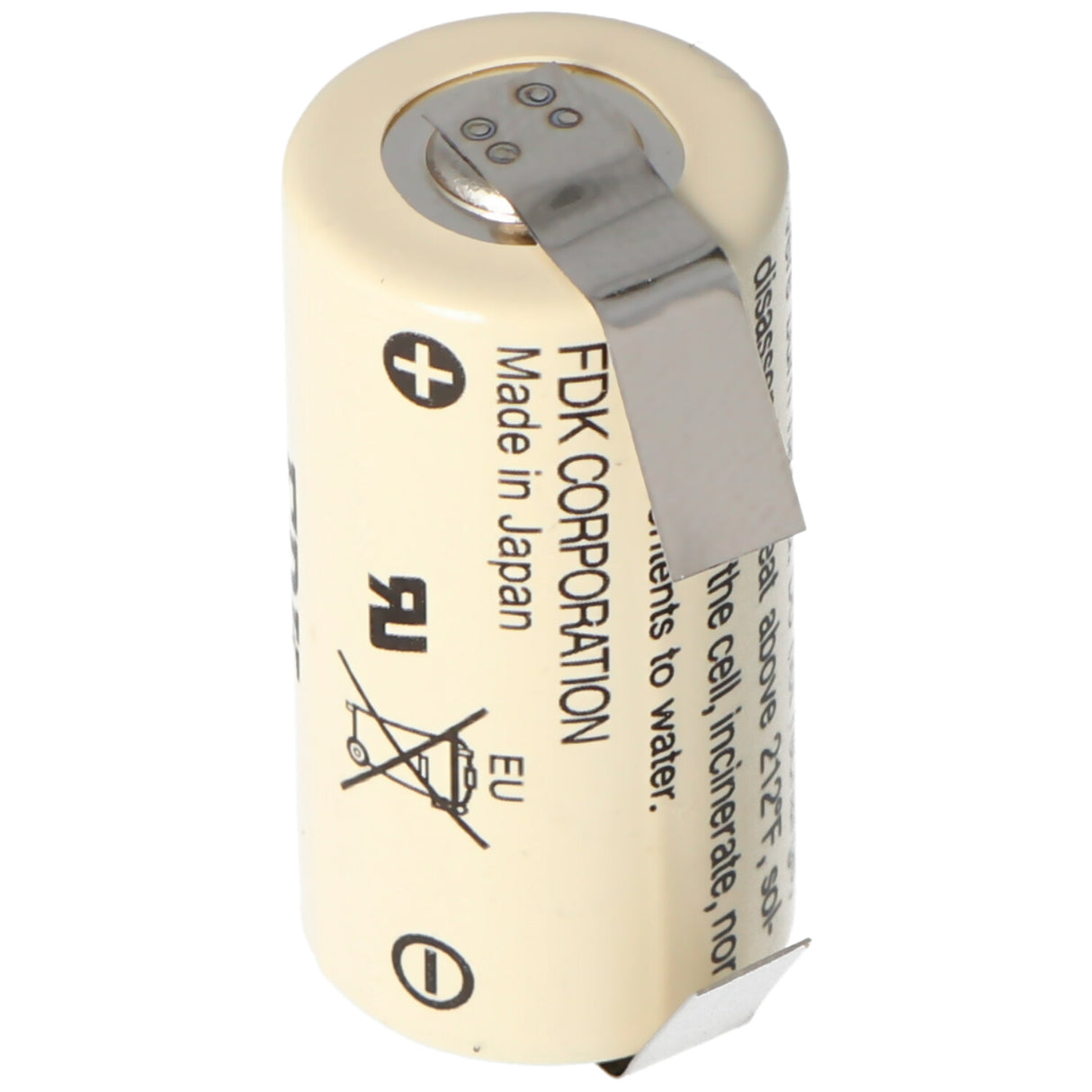 Sanyo  CR17335SE 3V 1800mAh Size 2/3A Lötfahne U-Form Lithium Batterie