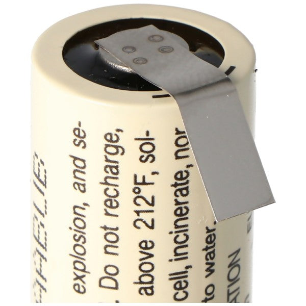 Sanyo  CR17335SE 3V 1800mAh Size 2/3A Lötfahne U-Form Lithium Batterie