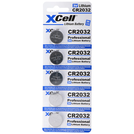 XCell CR2032 Lithium Batterie 3V, CR2032 Batterien im praktischen 5er Set