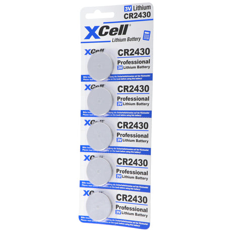 XCell CR2430 Lithium Batterie 3V, CR2430 Batterien im praktischen 5er Set