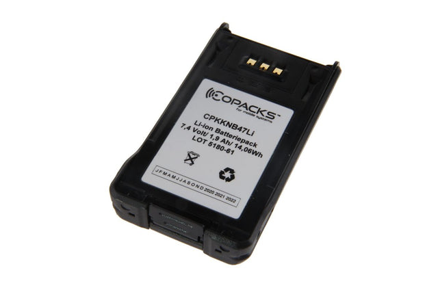CoPacks Li-Ion Akku passend für Kenwood NX200 NX300 - KNB47L - 7,4 V 1900 mAh 105x57x18 mm
